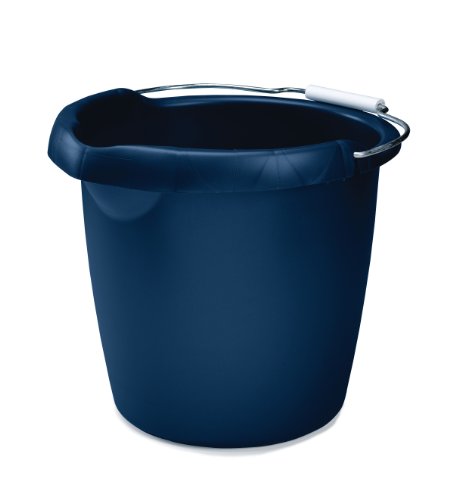 Rubbermaid Commercial Products 15QT Round Bucket, Blue, Comfortable/Durable Pour Handle, Sturdy Pail Bucket for Household Cleaning/Mopping - color: Royal Blue, size: 15 QT., style: Round