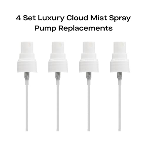 HABIT Luxury Ultra-Fine Cloud Mist Spray Pump, 20/410 White Sprayer Nozzle, Replacement Top for Essential Oil Bottles, Facial and Hair Spray Products, 8cm Dip Tube