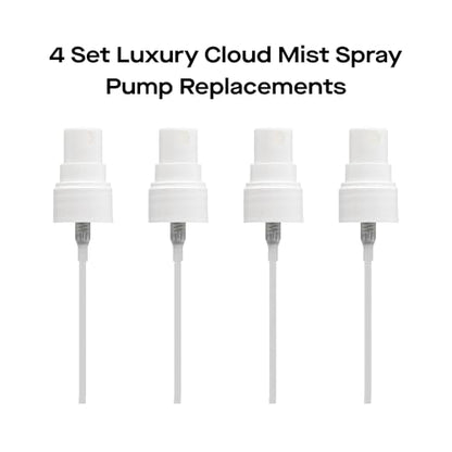 HABIT Luxury Ultra-Fine Cloud Mist Spray Pump, 20/410 White Sprayer Nozzle, Replacement Top for Essential Oil Bottles, Facial and Hair Spray Products, 8cm Dip Tube