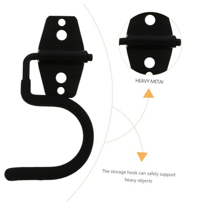 5pcs Heavy Duty Wall Mounted Hooks Premium Garage Tool Organizer for Brooms Mops Rakes for Warehouse Garden Shop and Basement Storage
