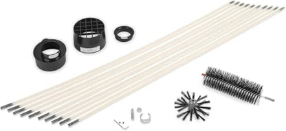 Gardus RLE30 LintEater Rotary Dryer Vent Cleaning System, Removes Lint, Extends Up to 30’ - style: 30' Screw-Connect Kit