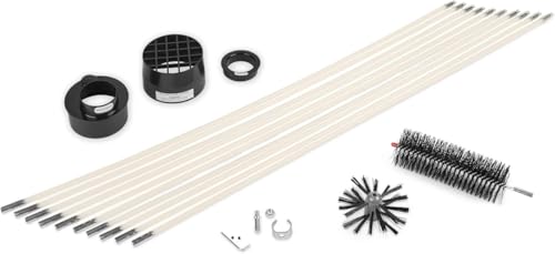 Gardus RLE30 LintEater Rotary Dryer Vent Cleaning System, Removes Lint, Extends Up to 30’ - style: 30' Screw-Connect Kit