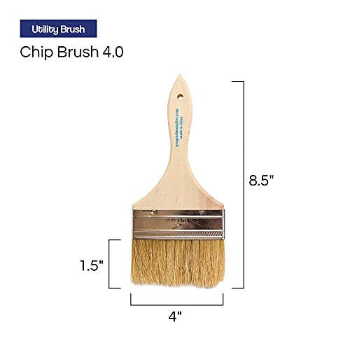 Pro Grade - Chip Paint Brushes - 36 Ea 4 Inch Chip Paint Brush Light Brown