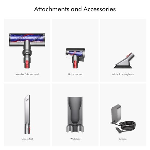 Dyson V8 Plus Cordless Vacuum, Cleans Hard Floors and Carpets, Detangles, Converts to Handheld, 115AW, 2 Power Modes, Up to 40 Minutes¹ - style: V8 Plus