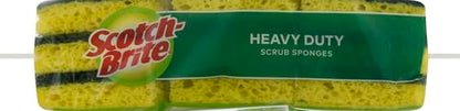 Scotch-Brite Heavy Duty Scrub Sponge, 9 Kitchen Sponges for Tough Messes, Lasts 3X Longer, Best for Cast Iron Skillets & Outdoor Grills, Flexible, Durable & Strong (Pack of 5) - size: 9 Scrub Sponges (Pack of 5)
