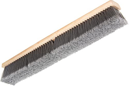 SPARTA 4501423 Flo-Pac Flagged Fine Floor Sweep, Polypropylene Bristles, 24" Block Size, 3" Bristle Trim, Gray