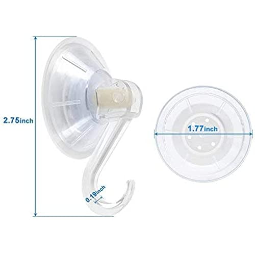 1st Choice 6 Pack Clear Plastic Suction Cup Hooks, Ultra Heavy Duty, Strong Power Lock, Vacuum Traceless, Smooth Waterproof Oil-Proof Wall Shower Kitchen Window Bathroom Holder - size: 6 Pieces