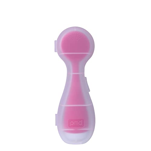 PMD Clean Mini - Smart Facial Cleansing Device with Silicone Brush & Anti-Aging Massager - Waterproof - SonicGlow Vibration Technology - Clear Pores and Blackheads - Lift, Firm, and Tone Skin - color: Clear Case