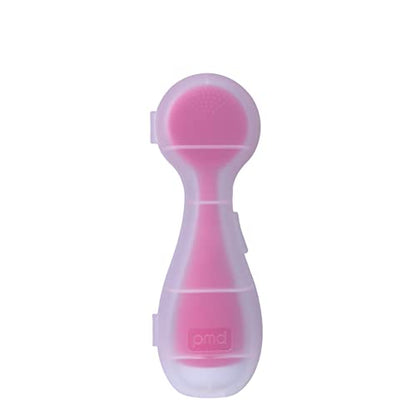 PMD Clean Mini - Smart Facial Cleansing Device with Silicone Brush & Anti-Aging Massager - Waterproof - SonicGlow Vibration Technology - Clear Pores and Blackheads - Lift, Firm, and Tone Skin - color: Clear Case