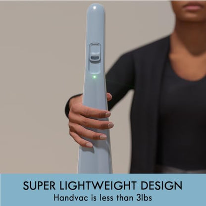 Kenmore DS1020 16V Cordless Stick Vacuum Lightweight 2-in-1 Handheld, LED Headlight with 2-Speed Power Control for Hardwood Floor, Carpet & Pet Hair, Gray-Blue - style: Gray-Blue