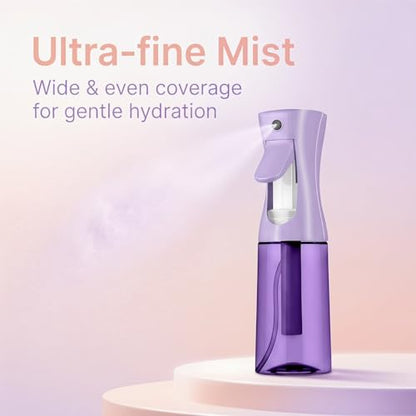 Spray Bottle For Hair,Continuous Spray Bottle, Empty Spray Bottles – Recycled Hair Misting Sprayer for Styling, Cleaning, Plants, Barbers (Purple) - color: Purple