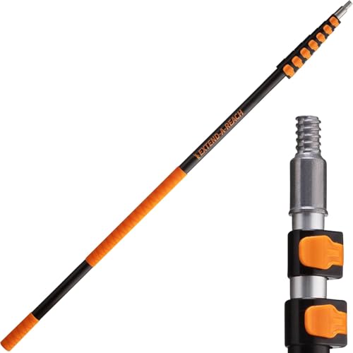 5-30 ft Long Telescopic Extension Pole // Multi-Purpose Extendable Pole with Universal Twist-on Metal Tip // Lightweight and Sturdy // Best Telescoping Pole for Painting, Dusting and Window Cleaning - size: 30 Feet