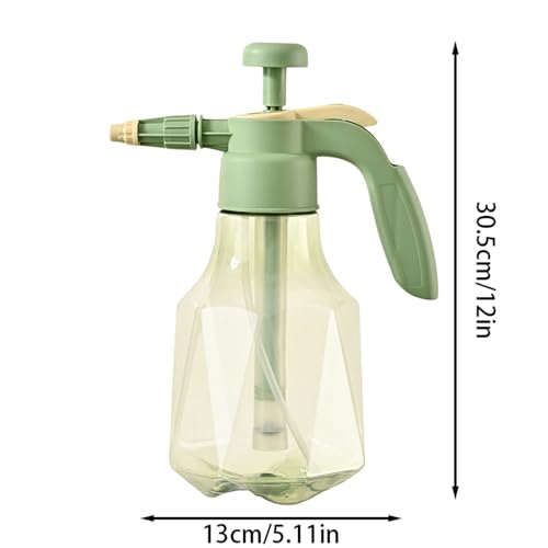 51oz Handheld Garden Pump Sprayer with Adjustable Nozzle Pressure Sprayer Hand Atomizer, Water Spray Bottle,for Home Cleaning,Garden,Car Detailing & Washing 1.2L - color: Yellow