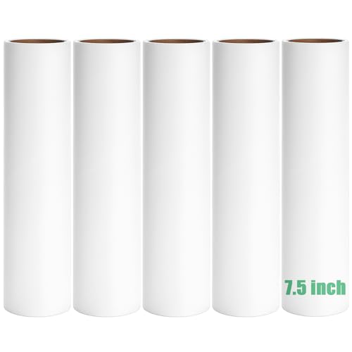 7.5 inch Lint Roller Refills Only, Pet Hair Remover Refills for Clothes Carpet Floor Couch, Extra Sticky Lint Brush Roller Refills, Pack of 5 Rolls, Total 300 Sheets (7.5'' Wide) - size: 7.5'' Wide (Pack of 5, Total 300 Sheets)