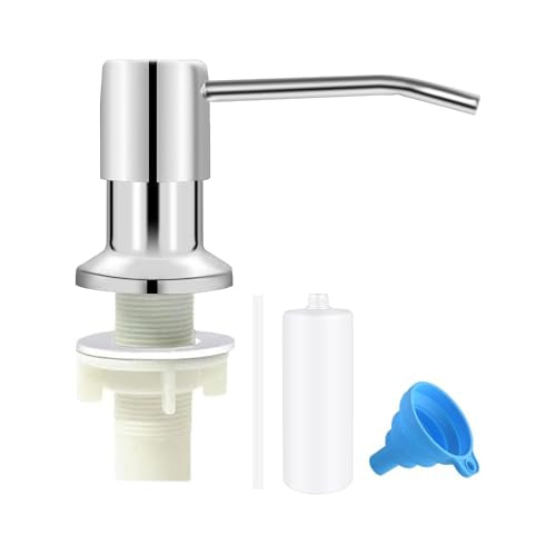 Ouest Dish Soap Dispenser for Kitchen Under Built-in Soap Dispenser Pump Bathroom with 300ML Bottle Electroplated - color: Electroplated-bottle
