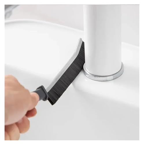 Cleaner Brushes for Shower Floor Line, Hard Wearing Grout Gap Cleaning Brush Kitchen Toilet Tile Joints Dead Angle Hard Bristle(Black- 5PC) - color: Black- 5pc