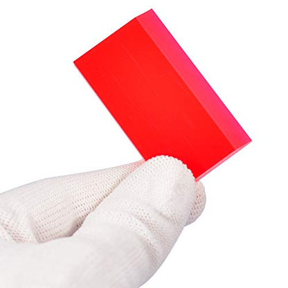 2-inch Extra Small Rubber Squeegee Flexible and Soft Non Scratching for Resin 3D Printing Cleanup, Car Rear Glass Cleaning, Mirror Cleaning, Window Tint Films, Pack of 3