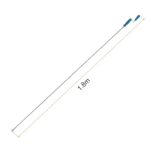 HARFINGTON Drain Augers 6 Ft Stainless Steel Flexible Plumbing Auger Hair Drain Cleaner Tool Toilet Auger Clog Remover Tool for Kitchen Bathroom Shower Sink Toilet Bathtub, Blue - color: Blue, size: 1.8m