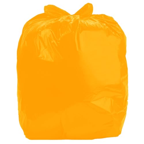 Ultrasac Heavy Duty 55 Gallon Orange Trash Bags - (Value 200 Pack) - 1.5 MIL equivalent Industrial Strength Plastic 37" x 54" for 50-55 Gal Cans -Fits Toter, Rubbermaid Brute, Carlislie Bronco etc. - color: Orange, style: 50-55 Gal, 1.5 Mil Equiv, 200 Cou