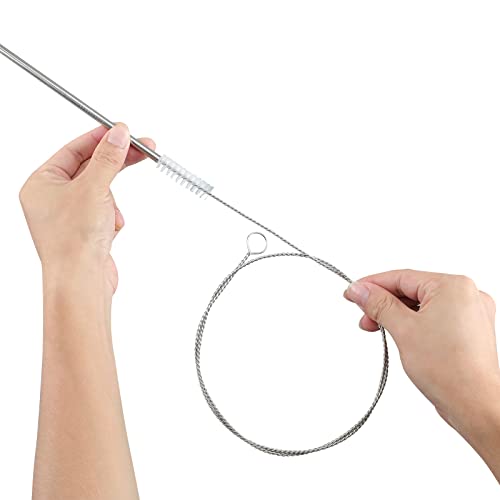 30 Inches Flexible Tube Brush, Extra Long Straw Brush, Pipe Cleaner Brush for Cleaning Straw, Feeding Tube, Siphon Hose, Drain Clog, 4PCS (White) - color: White