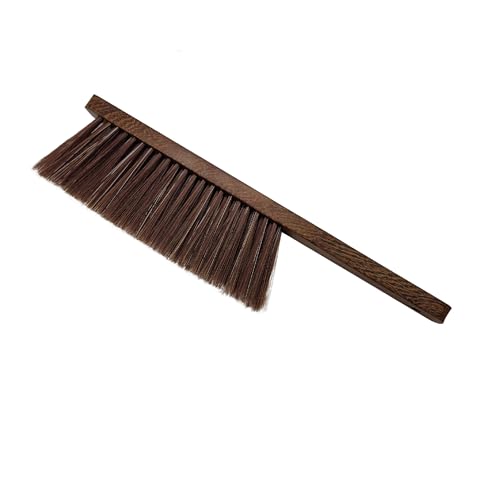 Hand Broom Brush, Dust Brush for Cleaning, Wood Block Hand Brush, Soft Bristle Cleaning Brush for Car Bed Furniture Clothes Garden Couch Draft (Straight Shank)