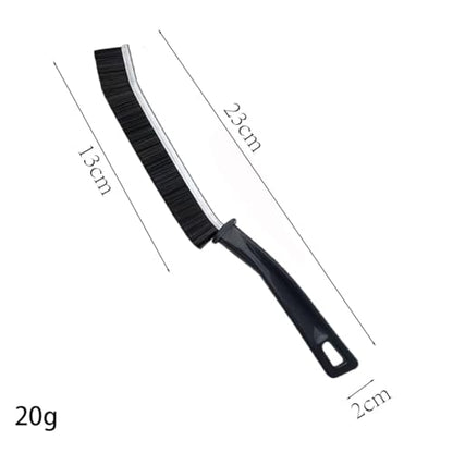 Hard Bristle Crevice Cleaning Brush.Multi-Purpose New Cleaning Brush Tool, Black Bristles with Ergonomic Grip Bathroom Gap Brush, Home, Kitchen, Bathroom, Faucets, Toilet,Window, Vehicle, (4)