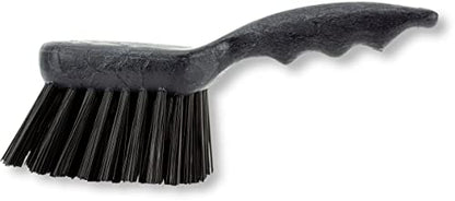 SPARTA 40541EC03 Plastic Scrub Brush, Utility Brush, Kitchen Brush With Hanging Hole For Cleaning, 8 Inches, Black - (Pack of 1) - color: Black