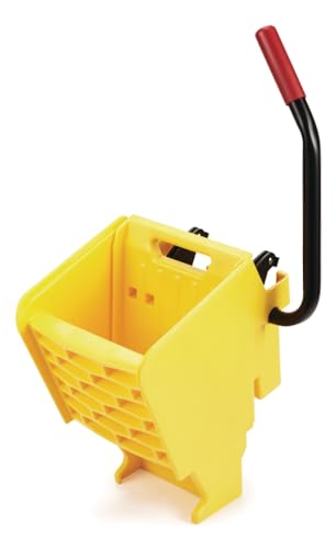 Rubbermaid Commercial Products WaveBrake 26 Qt. Side-Press Mop Bucket and Wringer Combo on Wheels, Yellow, for Professional/Industrial/Business Heavy-Duty Floor Cleaning/Mopping - size: 26 Qt