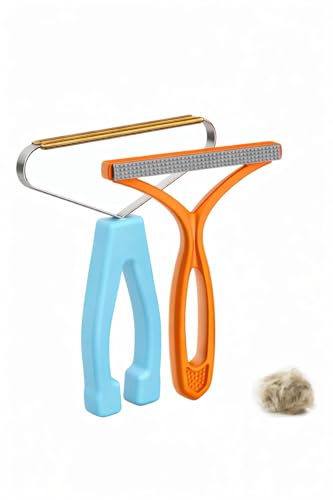 Pet Hair Remover for Furniture, Reusable Lint Cleaner Tool for Couch, Carpet & Clothing – Dual-Sided Pet Hair Removal Rake for Dogs & Cats, Durable Copper Lint Scraper with Ergonomic Handle