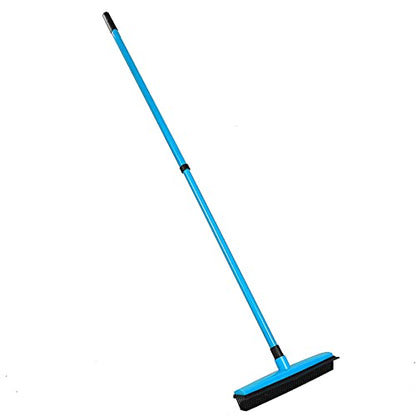 Pet Carpet Cleaning Brush, Rubber Hair Broom with Telescoping Handle, Red - Efficient Fur Removal, Easy Maintenance, Ideal for Pets and Homes (Blue) - color: Blue