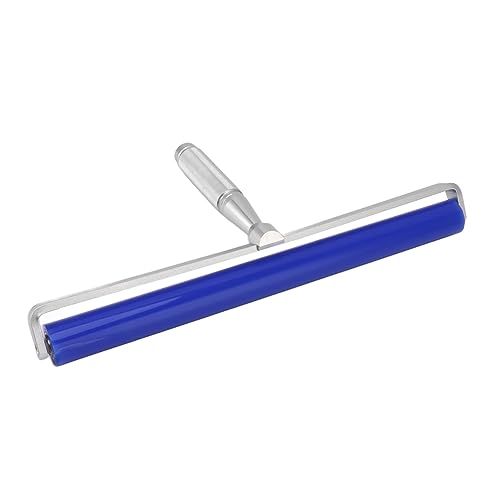 Dust Removal Roller Silicone Soft Aluminum Alloy Handle Iron Bearing Anti Static Roller for Film Dust Fibers Powder (10 Inch) - size: 10 Inch