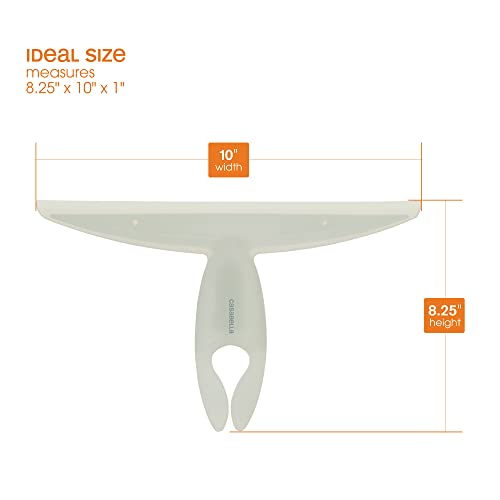 Casabella, White 44037 Clip on Silicone Squeegee, 10-1/8" x 1-1/4" x 6-3/4" h