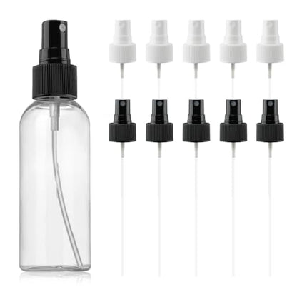 10 Pcs Spray Bottle Top, Nozzle Sprayer Tops Replacement, Plastic Pump Sprayer Pump for Essential Oil, Cleaning Solutions, Home cleaning, 24/410 Cap Size(COLOR:Black + White)