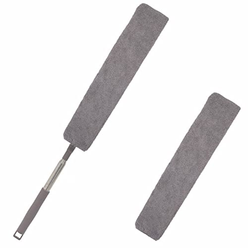 Retractable Gap Dust Cleaner, Under Refrigerator/Sofa Cleaning Tool, Microfiber Gap Duster with Extendable Pole 25-55 Inches, Suitable for Underneath Cleaning of Furniture, Fridges, Couch, Bed - size: 25-55 Inch