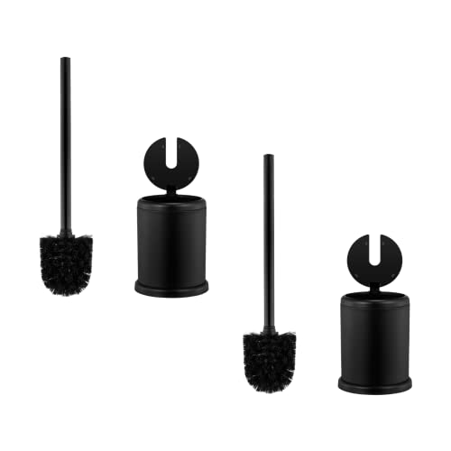 ToiletTree Products Deluxe Toilet Brush with Lid - Black 2 Pack - style: Black 2 pack