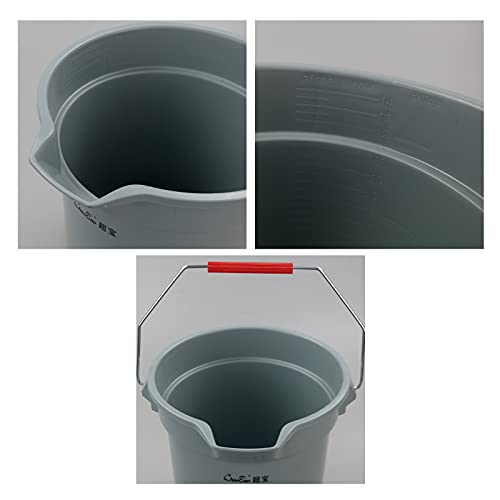 Ramddy 4 Packs 14 Quart Commercial Cleaning Bucket Pail, Heavy Duty Round Utility Pail, Gray
