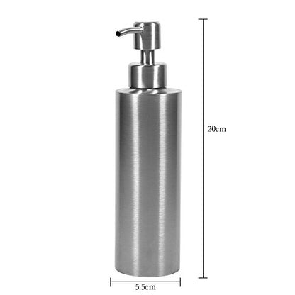 Generic Stainless Steel, 350ml Large Capacity Liquid Container with Pump, Wide Opening for Easy Refill, 304 Material