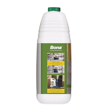 Bona Multi-Surface Floor Cleaner Refill - 128 fl oz - Lemon Mint - Residue-Free Floor Cleaning Solution refill for Spray Mop and Spray Bottles - For Use on Stone, Tile, Laminate, and Vinyl Floors - size: 128 Fl Oz (Pack of 1)