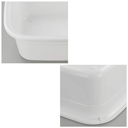 12 Quart Plastic Wash Basin, 4 Pack Dish Pan, White - size: 12 quart