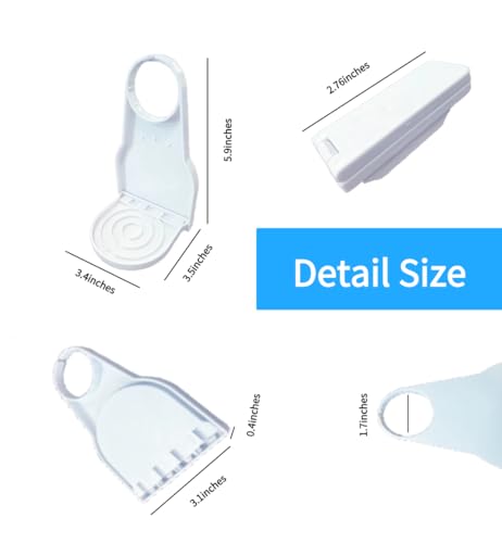 2 Pack Laundry Detergent Holder & Organizer with Plastic Drip Catcher - One-Hand Operation, Easy-Clean Tray, Sturdy ABS for 1.7'' Nozzles