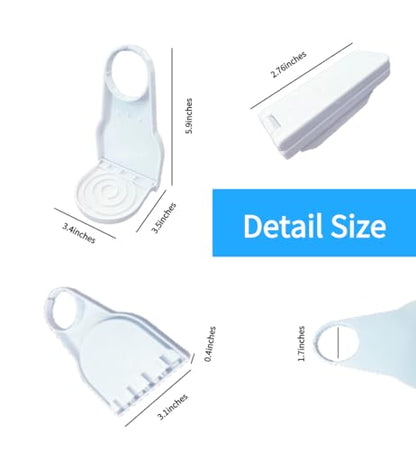 2 Pack Laundry Detergent Holder & Organizer with Plastic Drip Catcher - One-Hand Operation, Easy-Clean Tray, Sturdy ABS for 1.7'' Nozzles