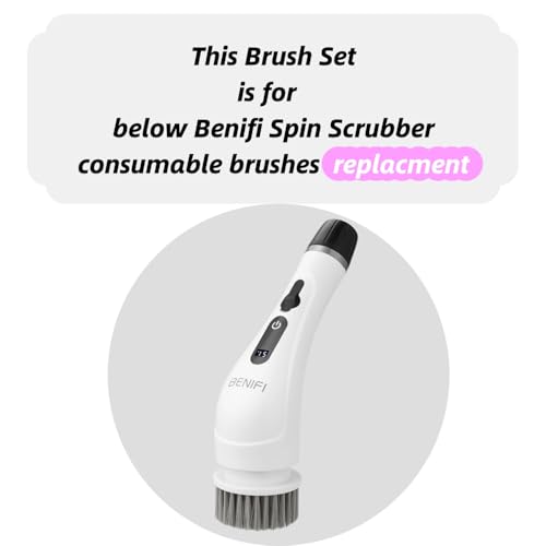 Electric Spin Scrubber Brush Set, Full-Body IPX7 Waterproof Cordless Electric Spin Brush with Power LCD Display, Cordless Electric Bathroom Cleaning Brush with 8 Brush Heads - size: Brushes