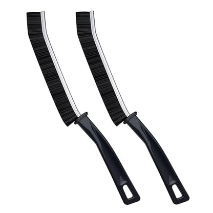 Hard-bristled Crevice Cleaning Brush Gap Cleaning Grout Brush for Kitchen Bathroom Bathtubs(Black,One Size) - color: 2 Pack Black