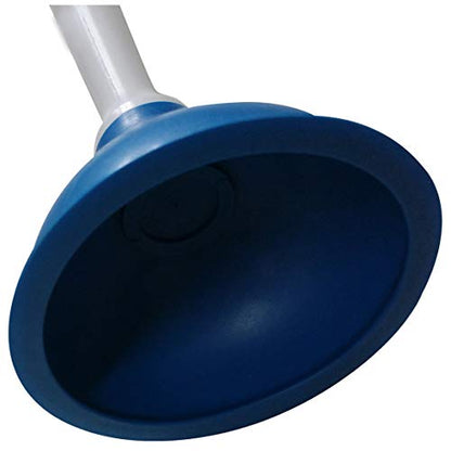 Drain Plunger, Small Hand Force Plumber Helper, Little 4 inch Cup Clog Remover, Tiny Rubber Unclogger in 9" Short Handle for Kitchen Sink, Bathroom Toilet, Shower Bath Tub (Blue) - color: Blue