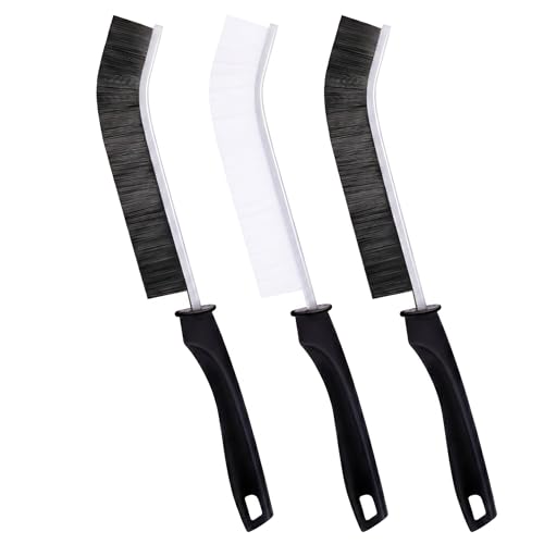 3Pcs Crevice Cleaning Brush, Hard Bristle Gap Cleaning Brush for Window Tracks, Multipurpose Grout Cleaning Tool for Kitchen,Bathroom Shutters and Window Tracks,9 Inch