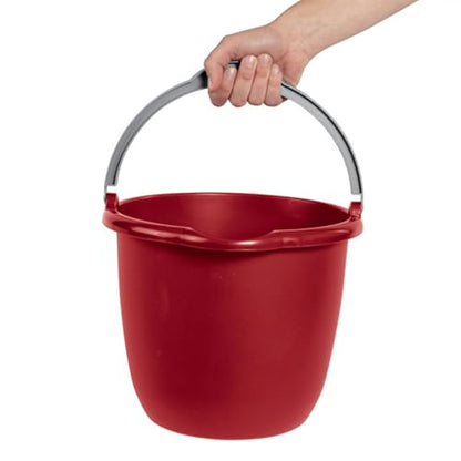 Sterilite 10 Qt Spout Pail with Handle, Bucket for Household Cleaning, Washing The Car, and Mopping, Spout to Easily Pour Water, Red, 36-Pack - size: 36 Pack