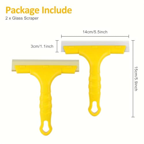 2 PCS Silicone Squeegee, Water Wiper Car Window Water Blade Multi-Function Silicone Scraper for Car Windshield Window Mirror Glass Door