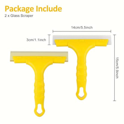 2 PCS Silicone Squeegee, Water Wiper Car Window Water Blade Multi-Function Silicone Scraper for Car Windshield Window Mirror Glass Door