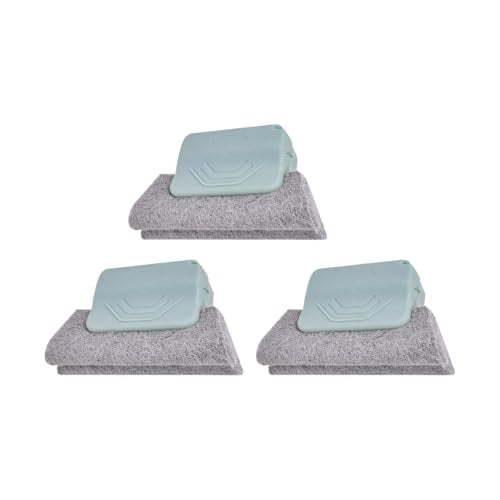 3PCS Car Magic Window Track Cleaner, Vehicle Window Groove Cleaning Brush Tools Set with Handheld, Automotive Air Conditioner Vents Narrow Gaps Clean Brush, Universal Fit (Gay) - color: Gray
