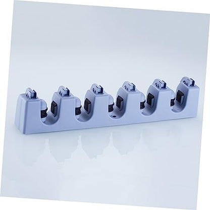 PRETYZOOM Multi-purpose Wall Mounted Mop Organizer Holder Friction Grips and Hooks Storage for Home Kitchen and Bathroom Use Space-saving Design for Brooms Mops and Tools